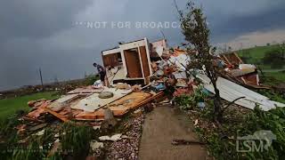 05-21-2024 Carbon, IA - Close Range Violent Tornado - Houses Obliterated