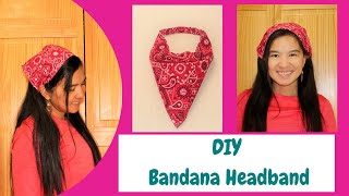 DIY Bandana Headband With Elastic For Girls Or Guys ⋆ Hello Sewing