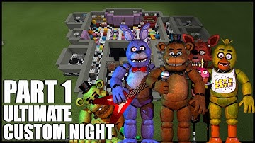 How To Build FNAF Ultimate Custom Night In Minecraft! (Part 1)