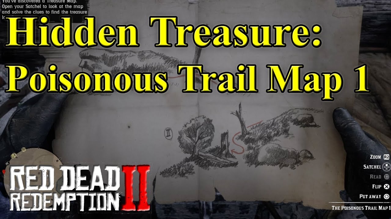 RDR2 Hidden Treasure Poisonous Trail Map 1 YouTube RDR2 Hidden Treasure Poisonous Trail Map 1 YouTube