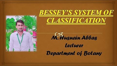 BESSEY’S SYSTEM OF CLASSIFICATION