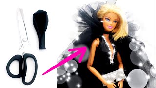 👗 DIY Barbie Dress with Balloon 👸 Doll Craft Hacks Diys For Girls 😍 How To Make Barbie Clothes 💖