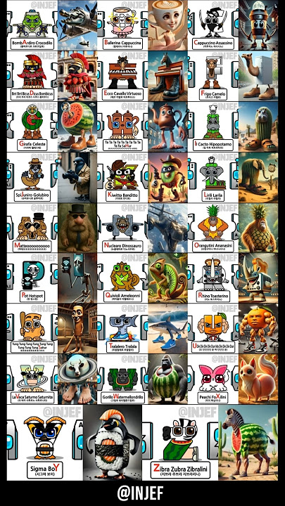 INJEF Italian Brainrot Alphabet Lore A-Z(All) #italianbrainrot #brainrot