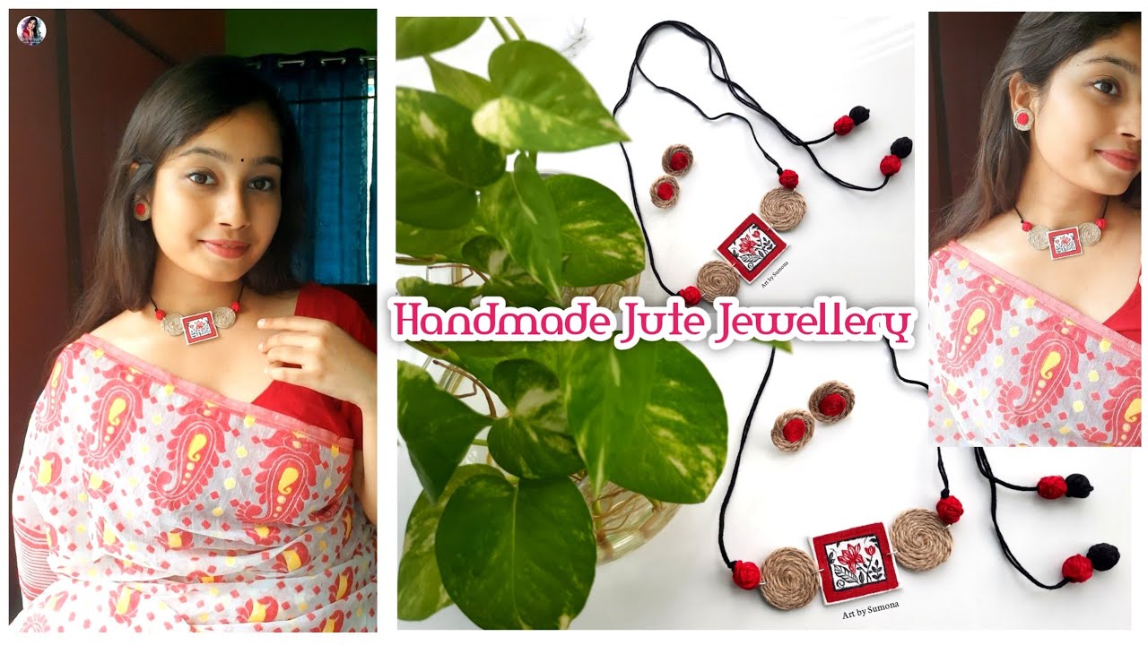 Handmade Jute Jewellery| How to make Jute Jewellery| Easy Jewellery Making| DIY Jewellery at Home|