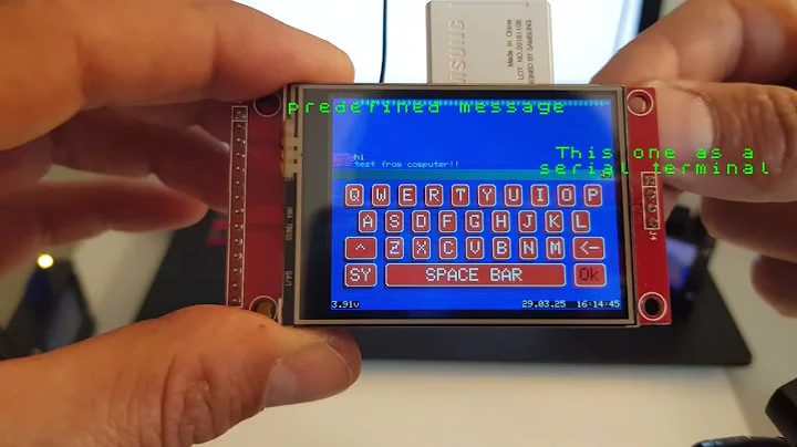 Version 2.00: STM32 LoRa stand-alone broadcasting chat messenger with touch qwerty keyboard.