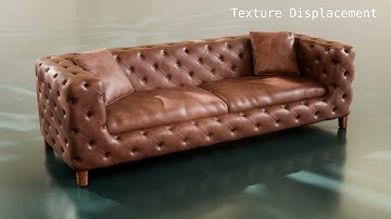 Chesterfield Sofa - Blender Adaptative Displacement Texture