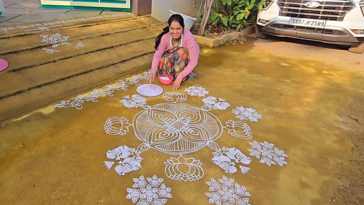 ముగ్గుల కోసం ఎన్ని తిప్పలు😔😱ఇక చాలు అనుకుంటూ😮‍💨ముగ్గు చూసి అత్తయ్య నవ్వింది😃rotte machineలో రొట్టెలు