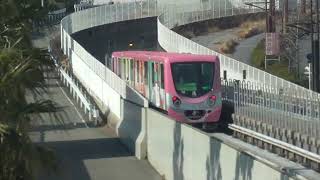 【大阪メトロ】ニュートラムピンク　トレードセンター前駅発車