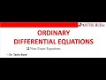Solutions of First Order ODE - Non Exact Differential Equations (ODE Part-11)
