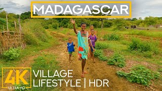 Exploring Madagascar in 4K HDR - Peaceful Life of Joyful People from Androhibe Village