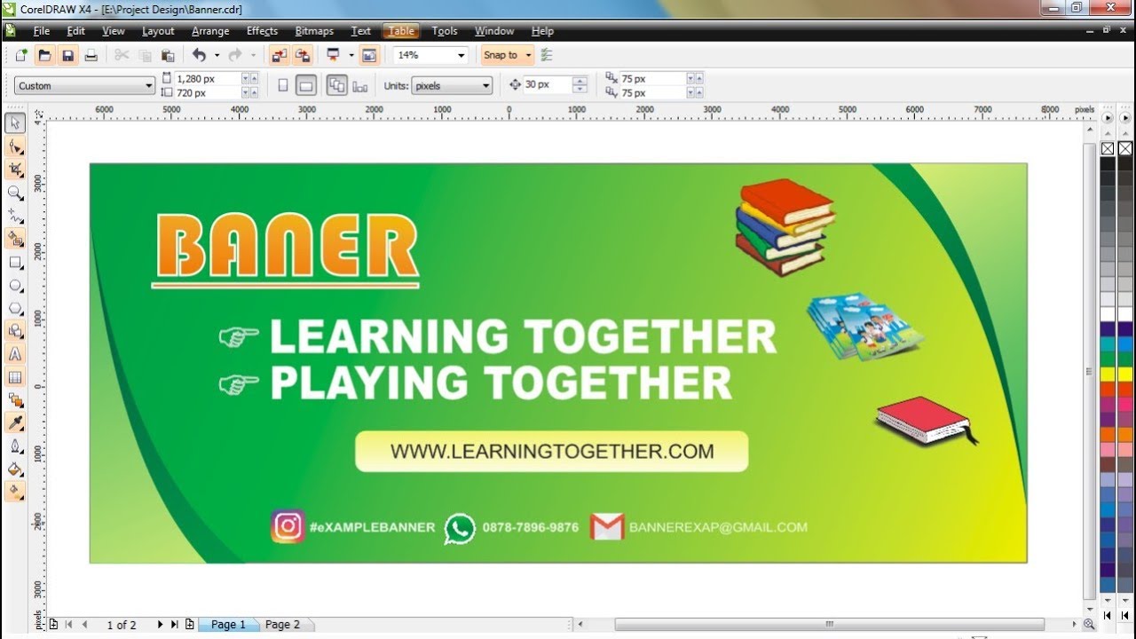  Cara  membuat  Banner Profesional di CorelDraw  X3 X4 X5  X6 