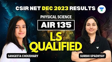 CSIR NET Dec 2023 AIR 135 Interview | CSIR NET Dec 2023 AIR 135 | Sangeeta Choudhary | Surbhi Mam