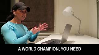 Discussing goal setting with a young dancer on Skype