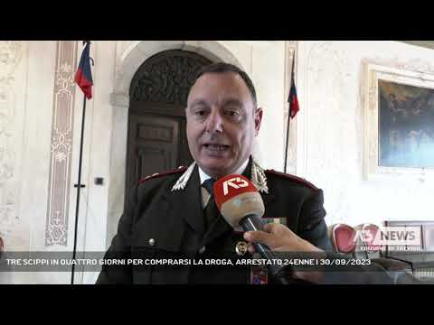TRE SCIPPI IN QUATTRO GIORNI PER COMPRARSI LA DROGA, ARRESTATO 24ENNE | 30/09/2023
