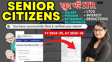 🔴 LIVE ITR Filing for Senior Citizens 2025| How to File ITR for Pensioners & Retired Persons