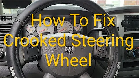 How To Fix Crooked Steering Wheel In 5 Minutes!! ~ Dodge Ram