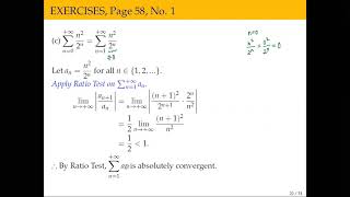 [Math 22] Disc 10 Absolute Convergence and Tests for Absolute Convergence (Part 2 of 3)