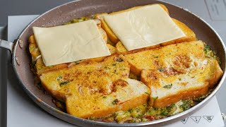 10 Min. Breakfast Recipe | Bread Egg Omelette Recipe | Cheese Bread Omelette | Bread Snacks Recipe