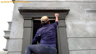 Techniques For Building Outdoor Window Frames  Using Formwork Structure  Beautiful Window Design