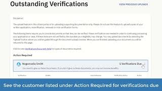 DD Submitting verifications