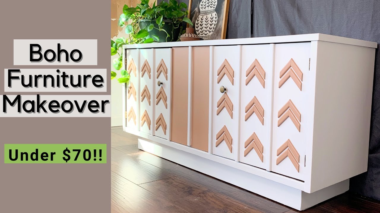 BOHO FURNITURE MAKEOVER DIY Furniture Flip Modern Boho Makeover YouTube