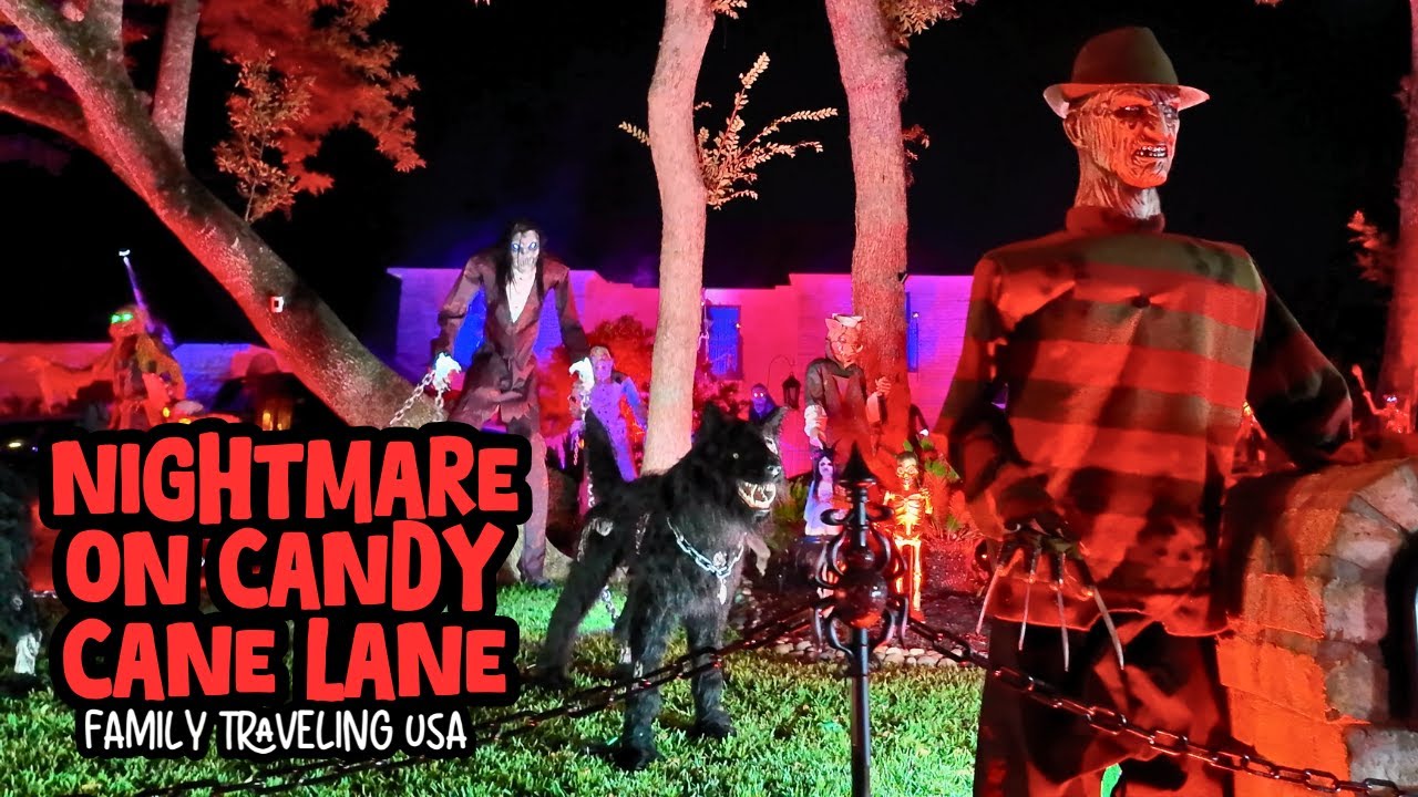 БЕЗУМНЫЕ украшения к Хэллоуину на Робинсон-роуд в Миссури-Сити!