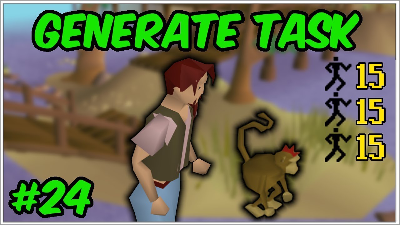 Catching monkeys gives agility XP? GenerateTask 24 YouTube