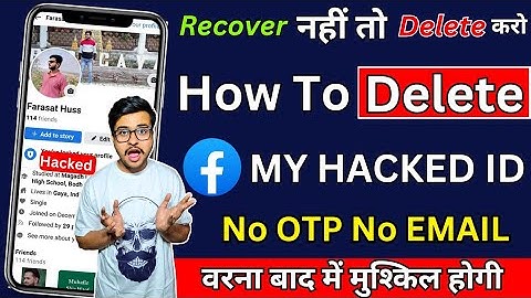 How to delete hacked facebook account | Fb hacked 😔