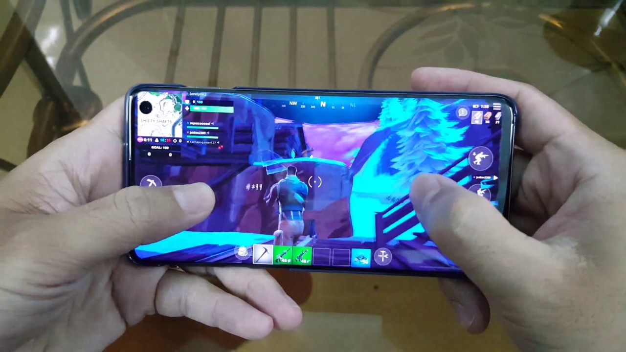 Test Game Fortnite On Samsung Galaxy S10 Max Settings Youtube