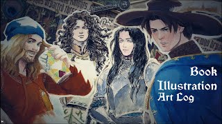 Musketeers , Knights and Sims | Book Illustration with Tempera | Art vlog