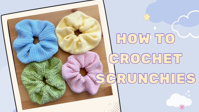 Recycles scrap yarn scrunches — Cult Ties Crochet