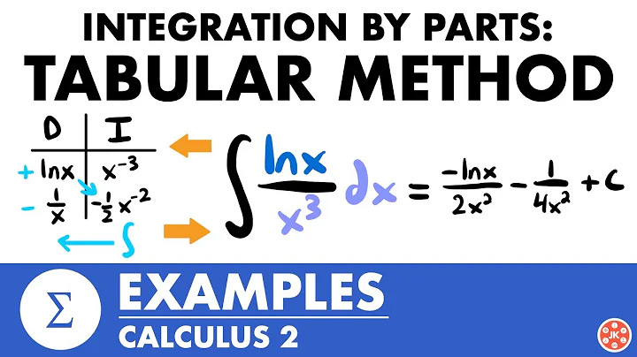 Tabular Method - Integration By Parts Examples | Calculus 2 - JK Math