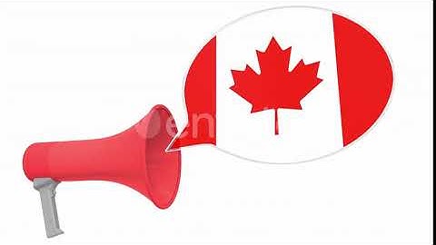 Megaphone and Flag of Canada on the Speech Bubble | Motion Graphics - Envato elements