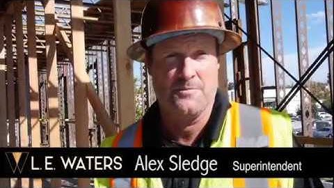 L.E. Waters Construction - Structural Steel Moment Frame Installation