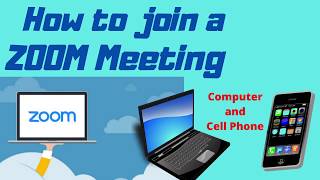 How to join a zoom meeting using computer or cellphone video
conferencing tutorial demo c...