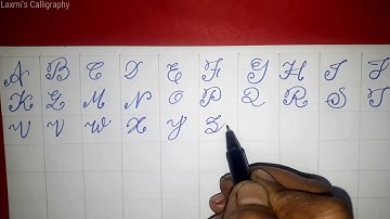 Beautiful Cursive Capital Alphabet Writing Practice For Beginners Calligraphy | Laxmi