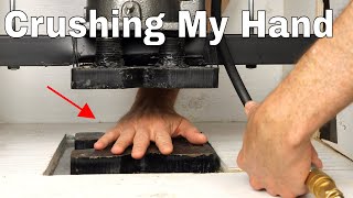 Crushing My Own Hand In a Hydraulic Press—Crazy Experiment on My Brain