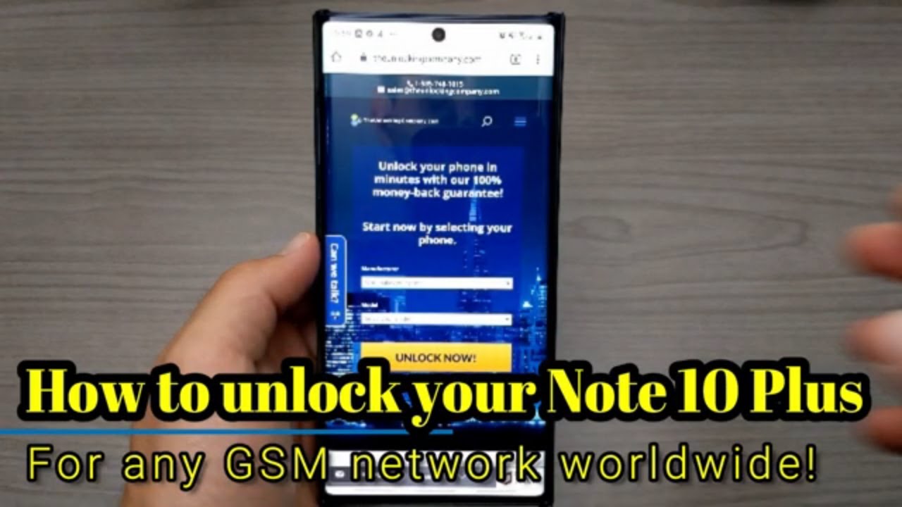 How To Unlock Samsung Galaxy Note 10 Plus For All Gsm Networks Worldwide! -  Youtube