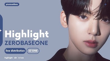How would ZEROBASEONE (ZB1) sing Highlight (IZ*ONE) ? | Line Distribution