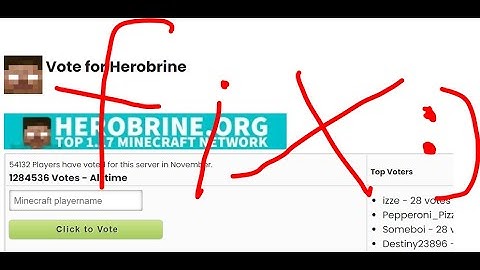 Herobrine.org Vote on minecraftserverlist.com (3rd website) problem fix