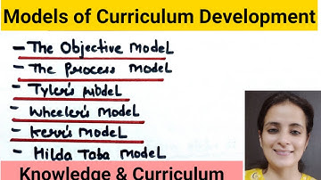 Models of Curriculum Development/ Knowledge & Curriculum / For All teaching exams