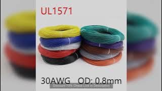 5~500M UL1571 30AWG PVC Electronic Wire OD 0.8mm Flexible Cable Insulated Tin-plated Copper Environm