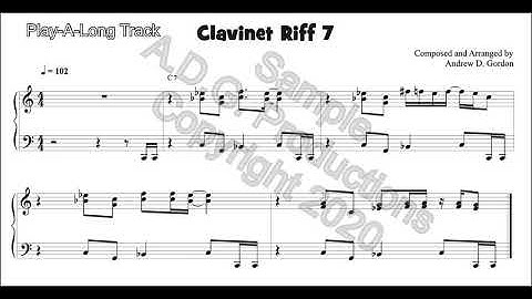 A clavinet style riff from a new instructional book 100 Ultimate Soul, Funk and Rock Clavinet Riffs