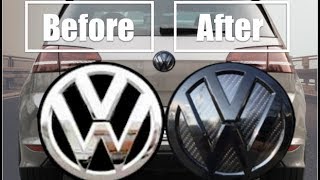 (DIY) VW Badge Install & Carbon Fiber Inlay