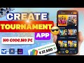 Pro Level Tournament App On Mobile ,No Coding , No PC Made With Ai #tournamentapp