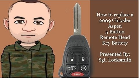 How to replace a 2009 Chrysler Aspen 5 Button Remote Head Key Battery