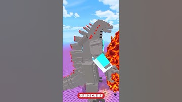 Burning Godzilla Vs Mechagodzilla  in Minecraft #shorts #trending