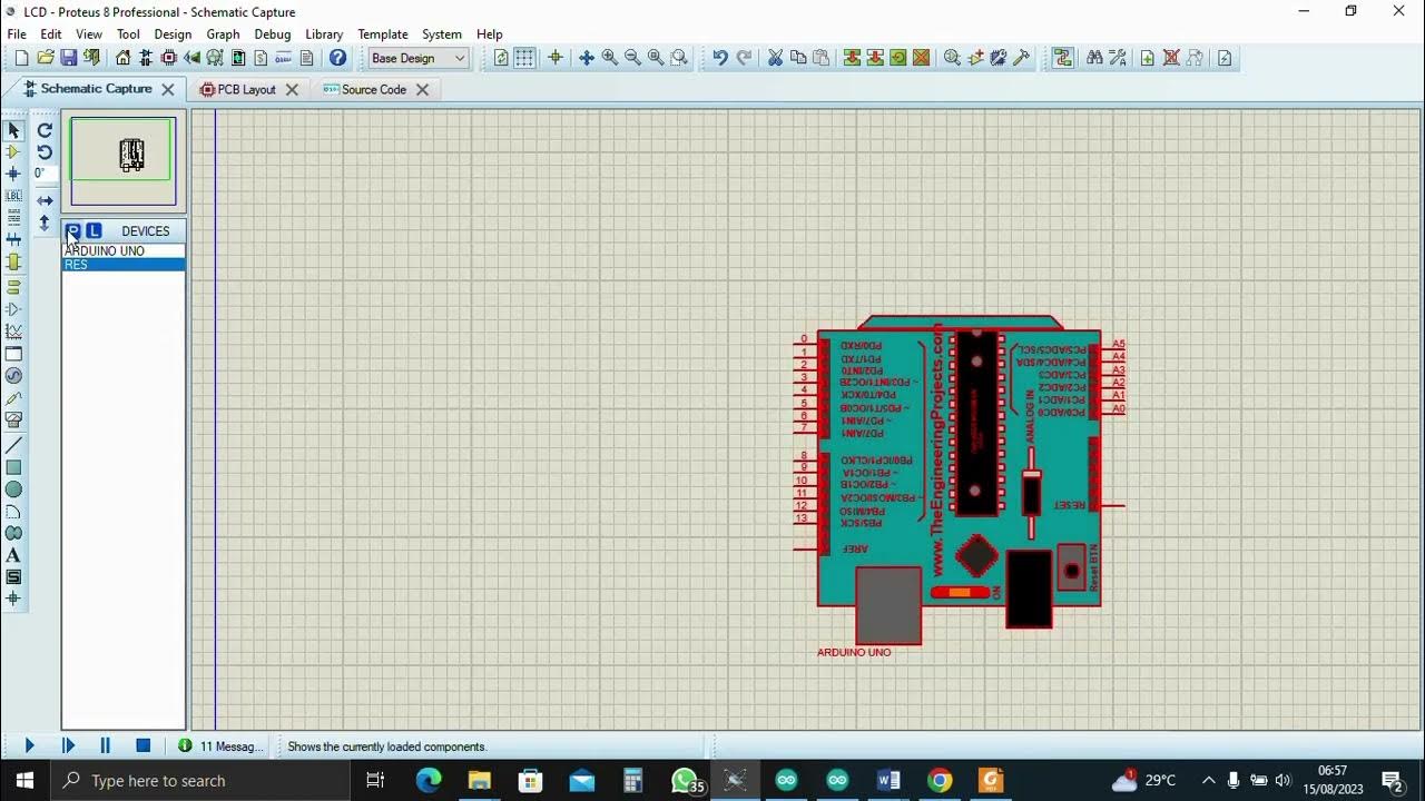 Lesson 12 Interfacing 16x2 LCD with arduino UNO Simulation - YouTube