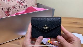 Coach envelope card case, coach wallet + hearing Gods voice