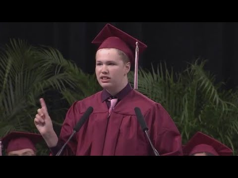 Autistic teen who is usually nonverbal gives powerful speech at high school graduation